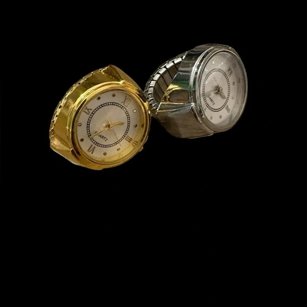 Ring Watch | NEW | Unique & Stylish Stainless Steel Stretch Band | Silv or Gold
